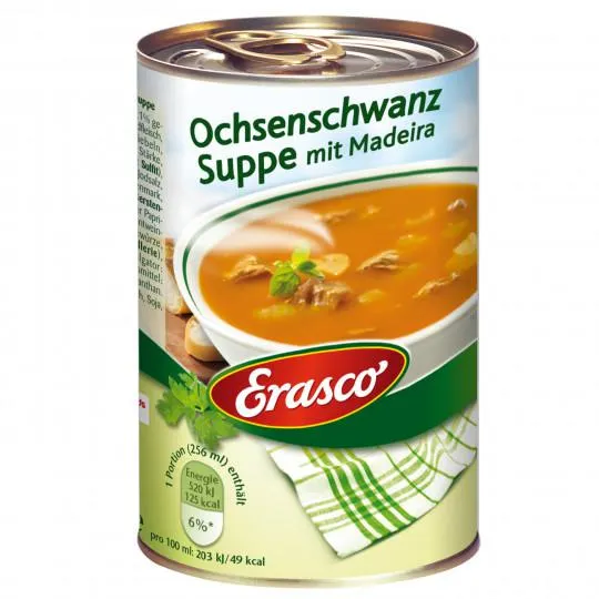 Erasco Ochsenschwanz Suppe mit Madeira Wein 385ML