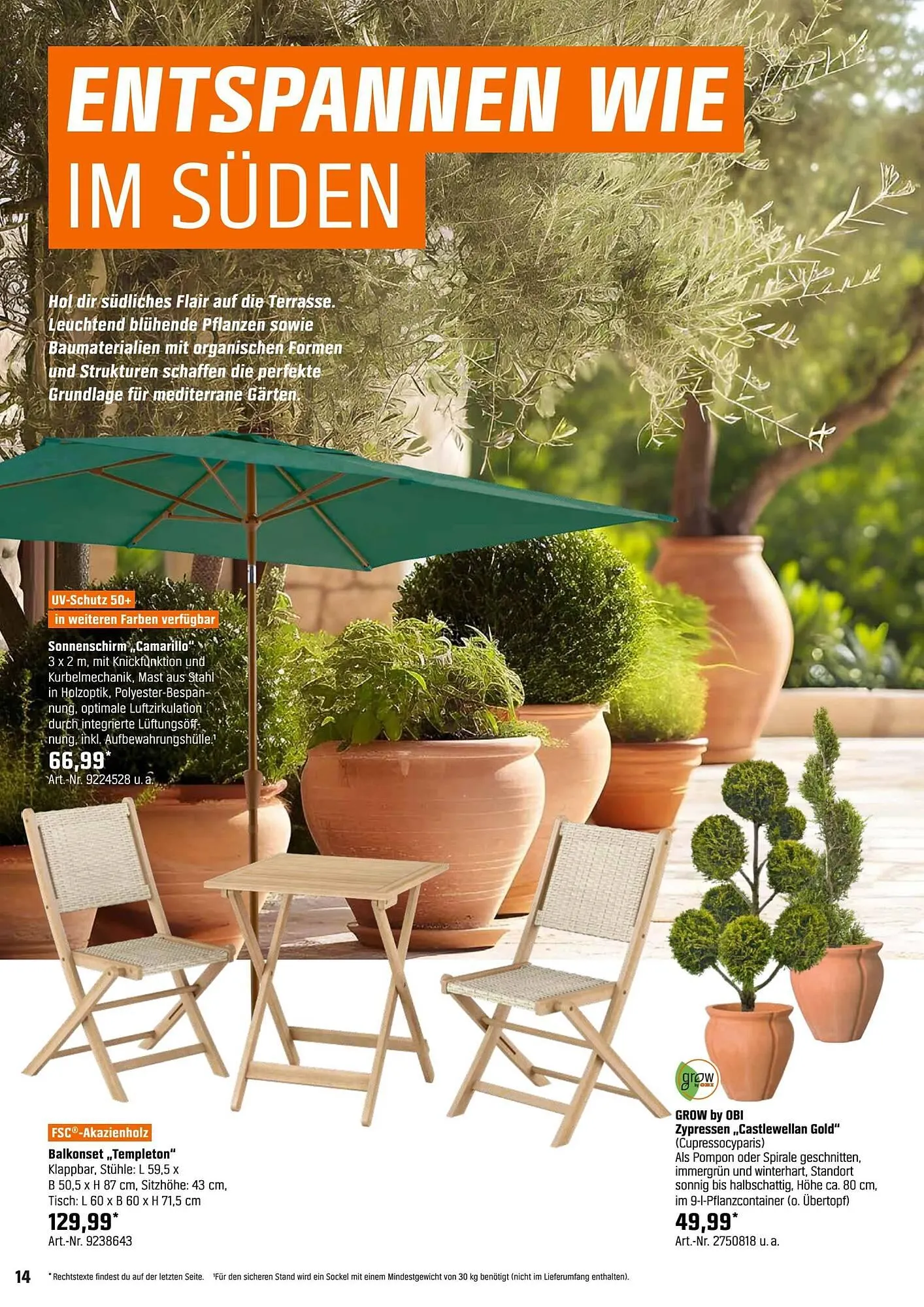 OBI Prospekt von 5. Mai bis 26. Mai 2025 - Prospekt seite 14