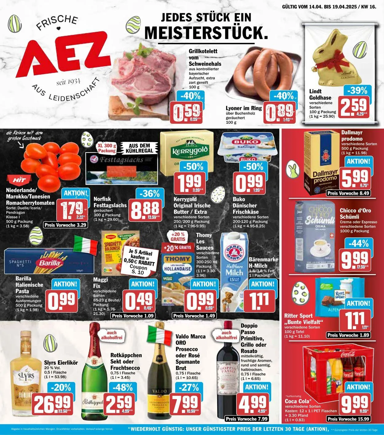 AEZ Aktueller Prospekt von 14. April bis 19. April 2025 - Prospekt seite 1