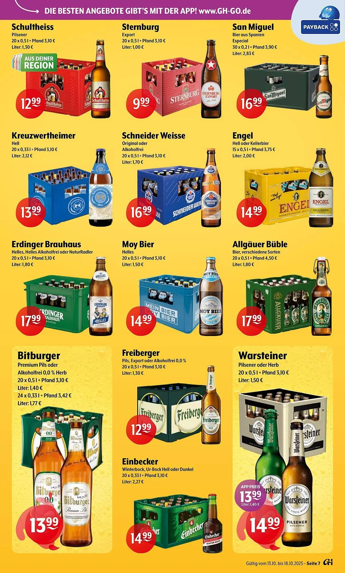 Getränke Hoffmann Prospekt von 13. Oktober bis 18. Oktober 2025 - Prospekt seite 7