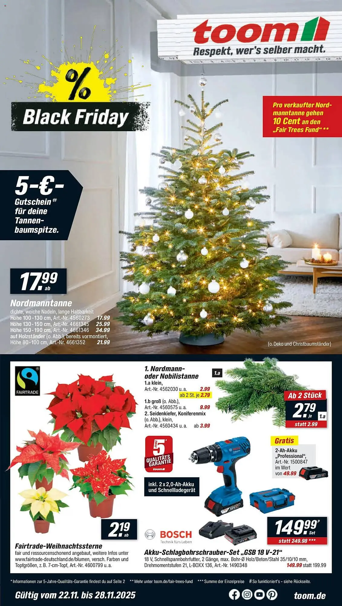 Toom Baumarkt Prospekt von 22. November bis 28. November 2025 - Prospekt seite 1