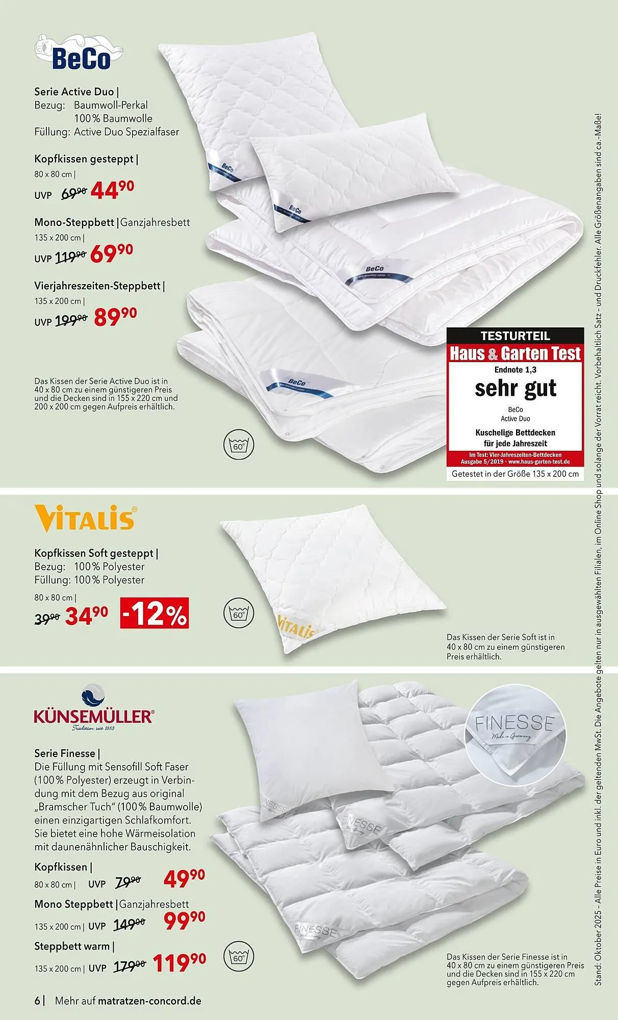 Matratzen Concord Prospekt von 1. Oktober bis 28. Oktober 2025 - Prospekt seite 6