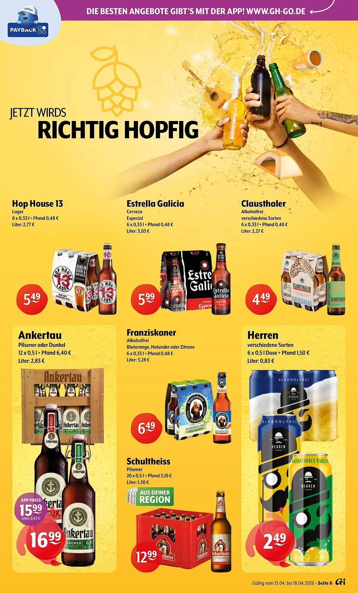 Getränke Hoffmann Prospekt von 13. April bis 18. April 2026 - Prospekt seite 6