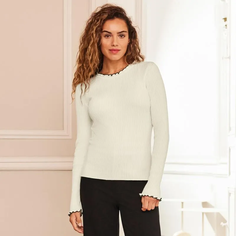 Damen-Pullover aus Rippstrick