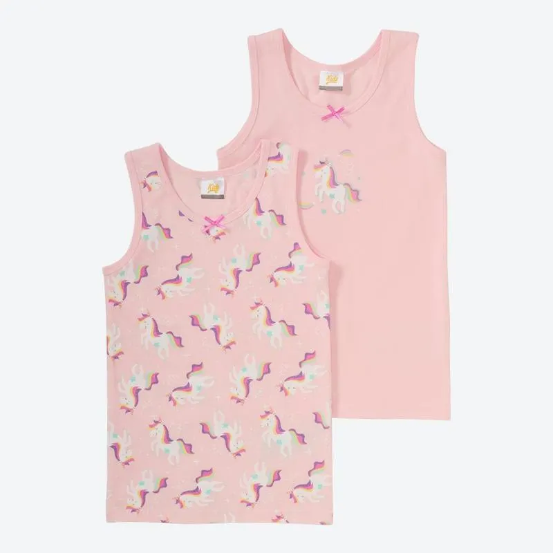 Kinder-Mädchen-Unterhemd, 2er-Pack