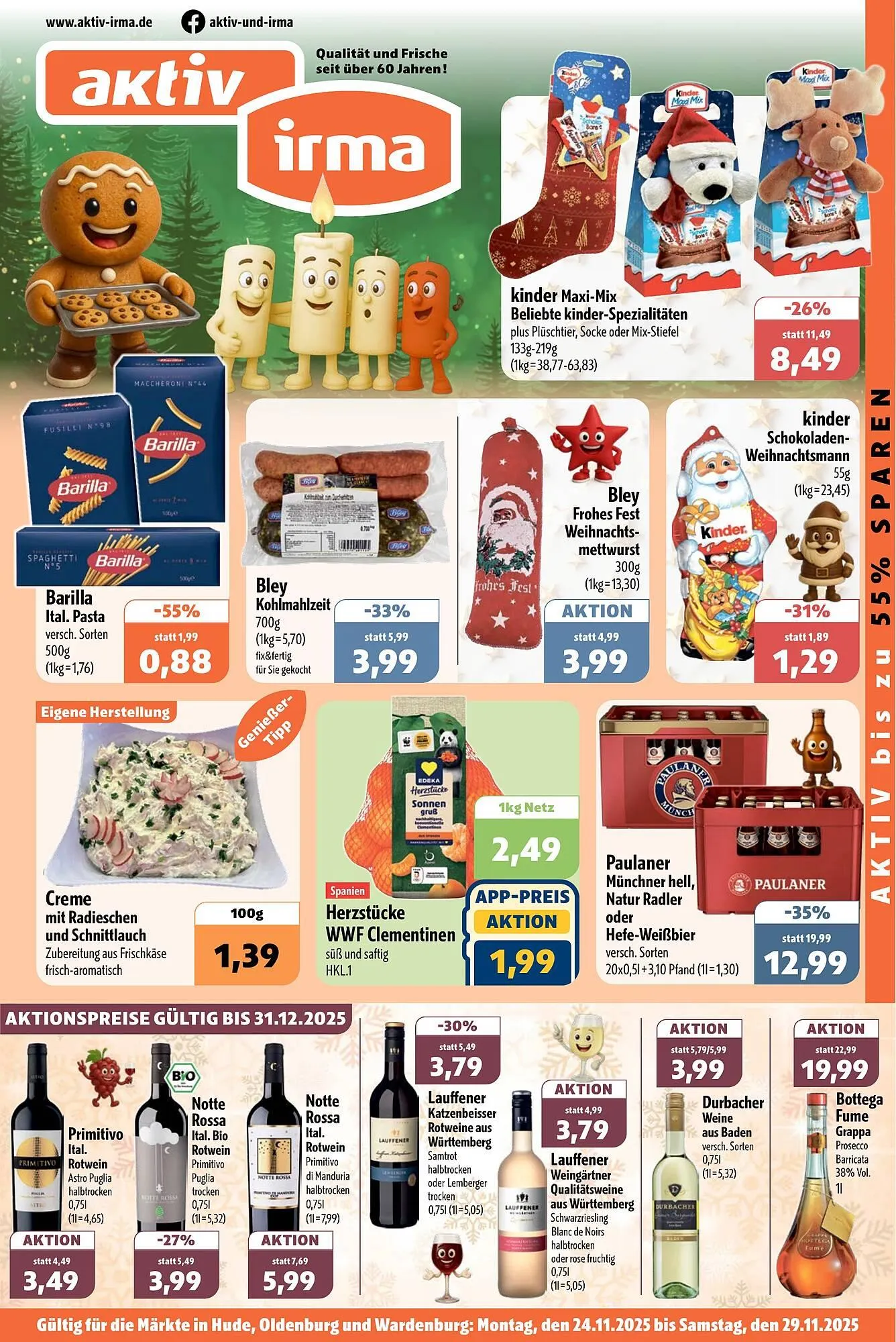 Aktiv Irma Prospekt von 24. November bis 29. November 2025 - Prospekt seite 1