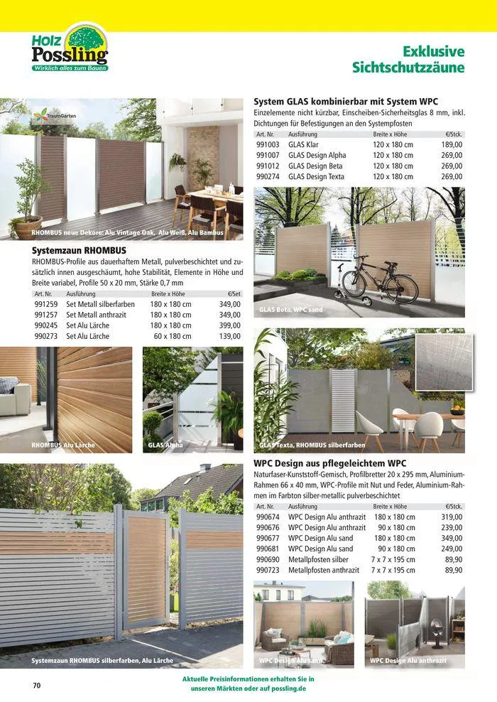Holz-& Baukatalog 2024/25 von 27. März bis 31. Januar 2025 - Prospekt seite 70