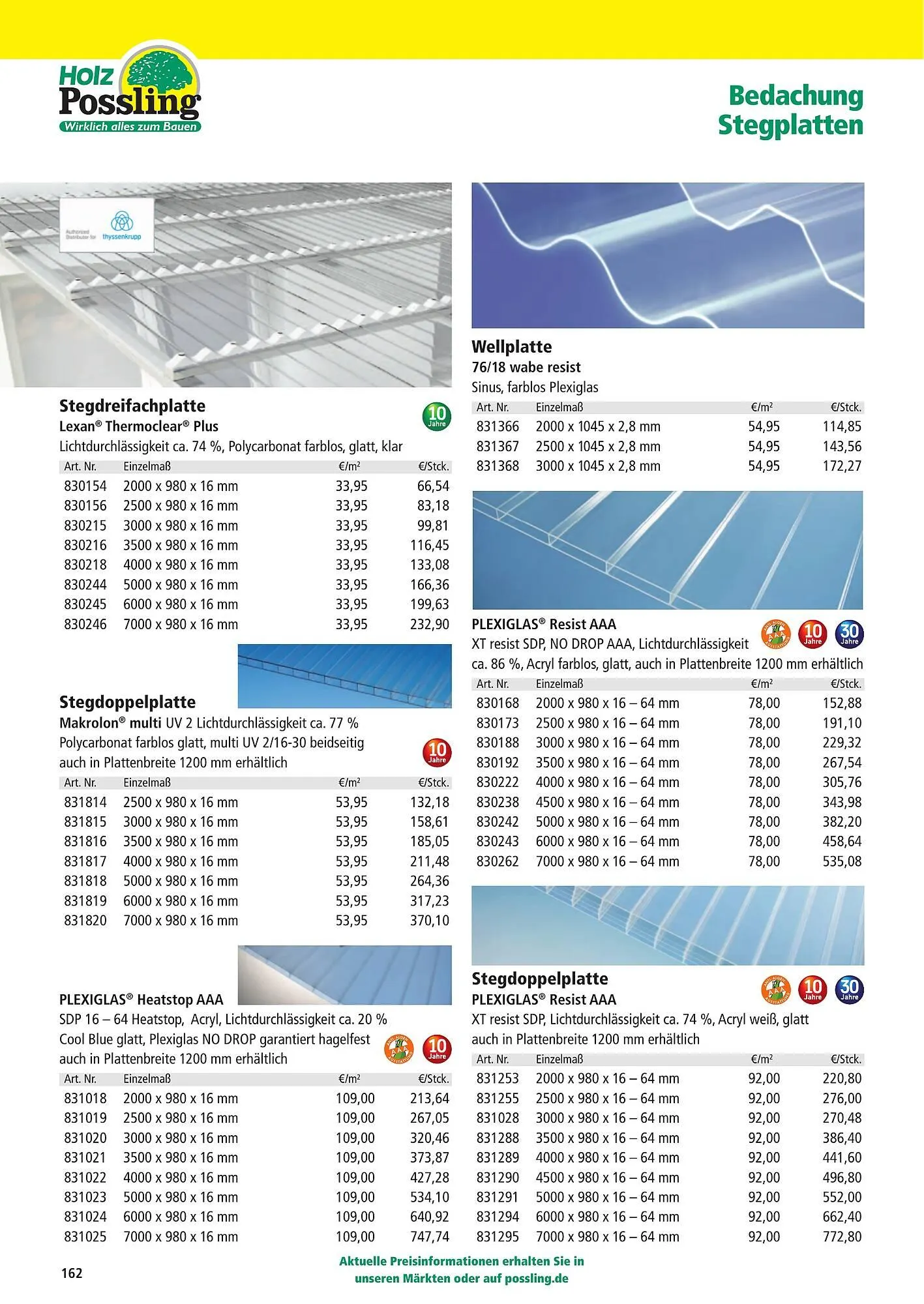 Holz Possling Prospekt von 1. April bis 31. Juli 2026 - Prospekt seite 162