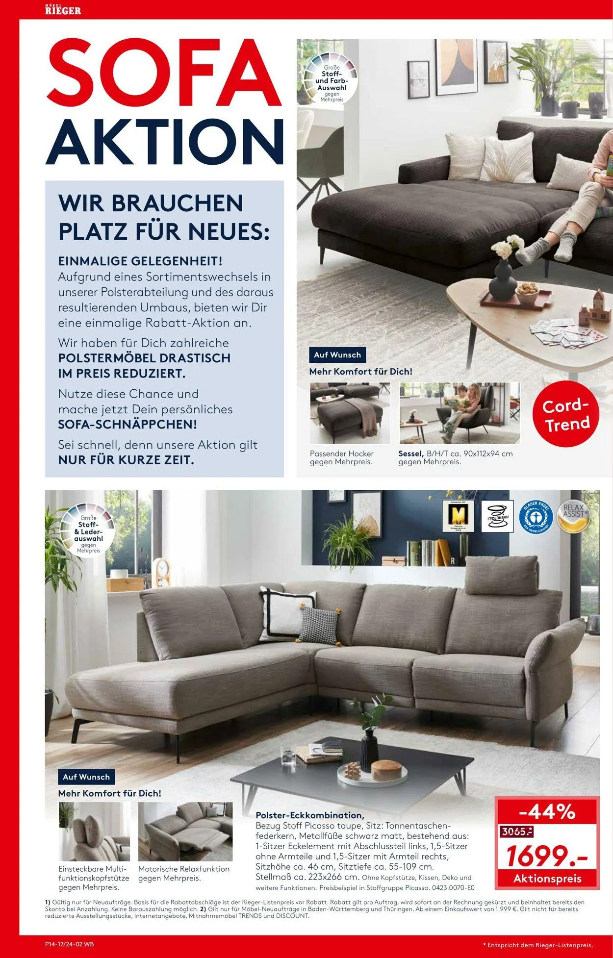Möbel Rieger Aktueller Prospekt von 17. Dezember bis 31. Dezember 2025 - Prospekt seite 2