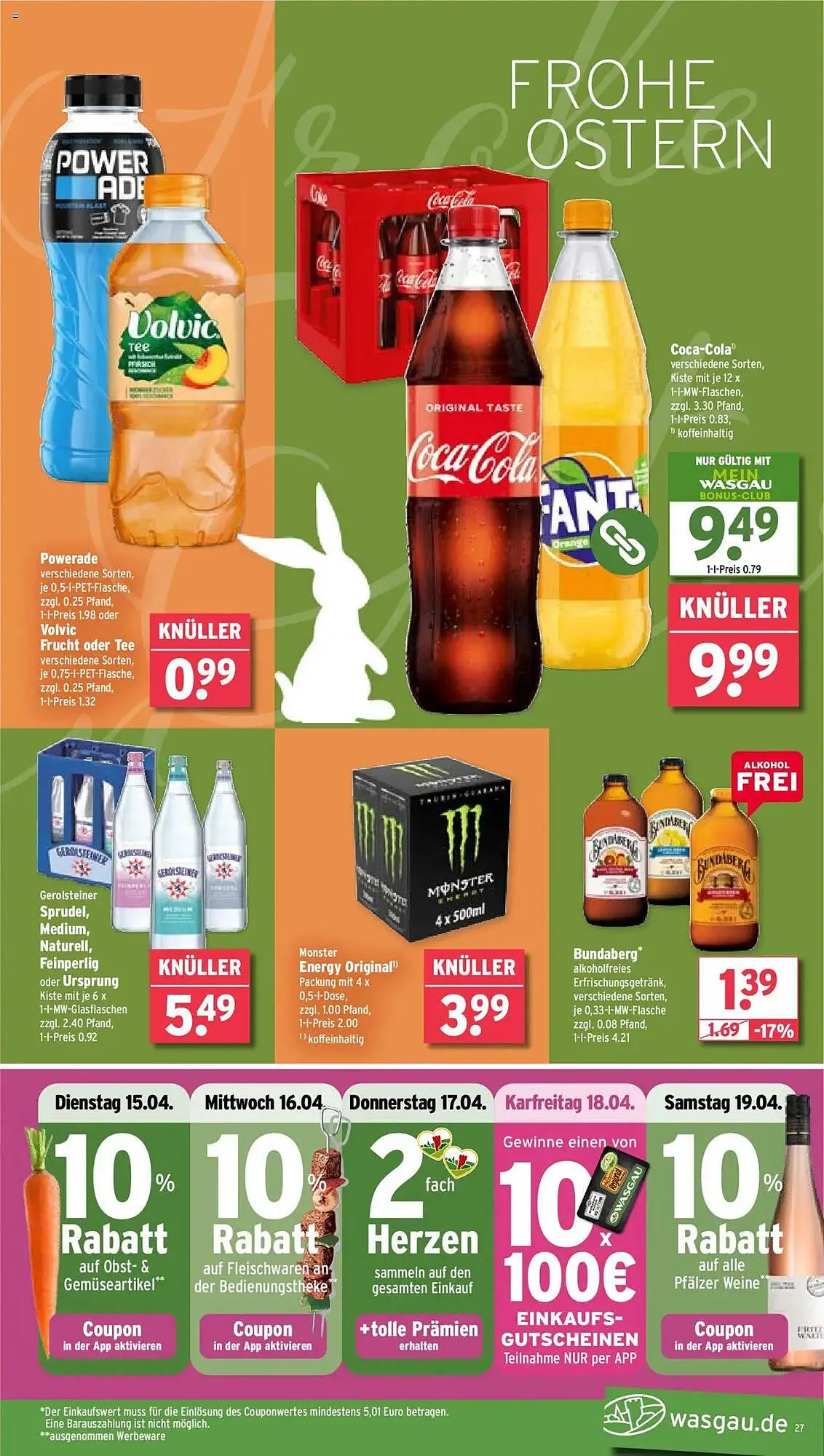 Wasgau Prospekt von 14. April bis 19. April 2025 - Prospekt seite 27
