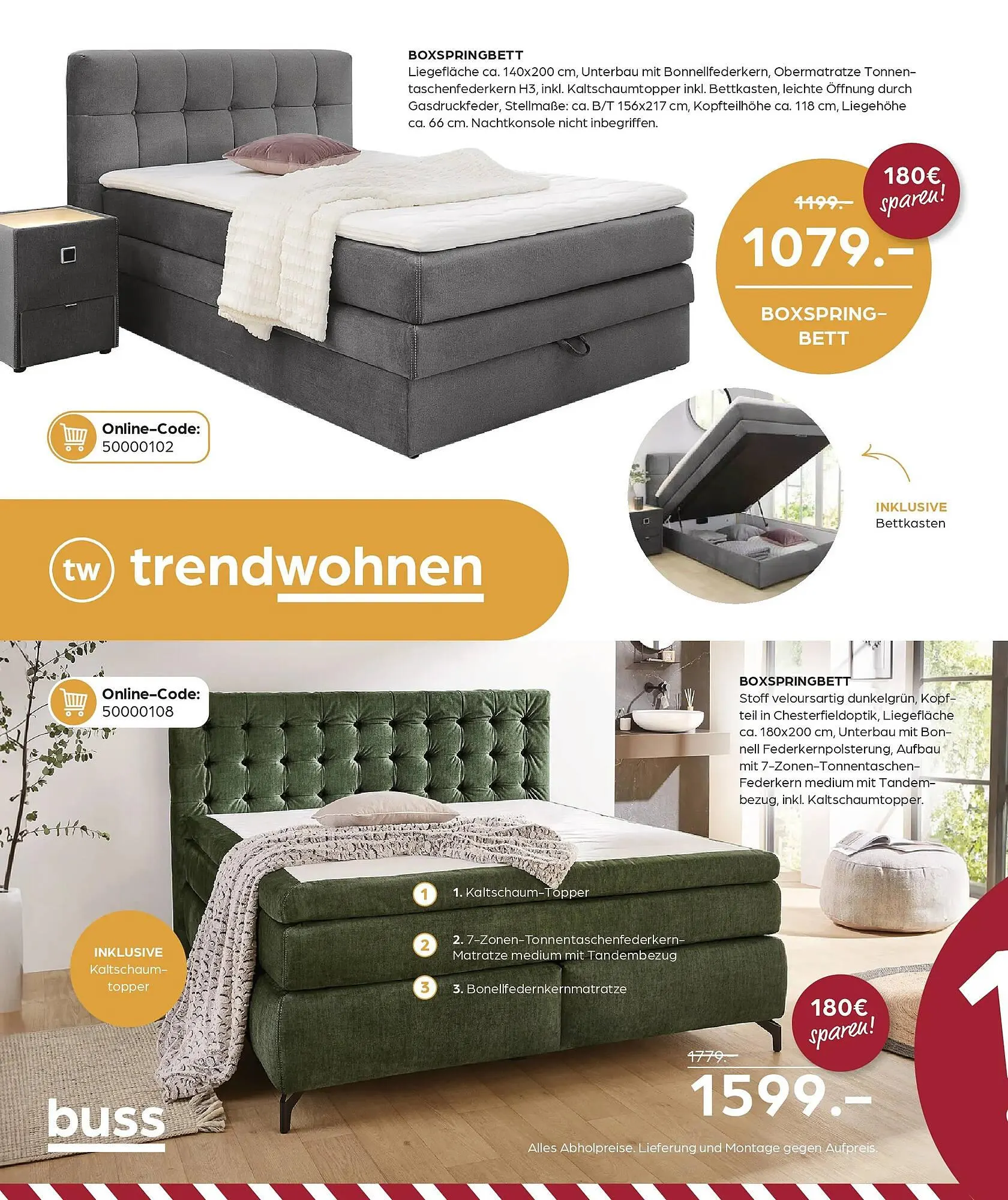 Möbel Buss Prospekt von 1. Januar bis 12. Januar 2026 - Prospekt seite 12