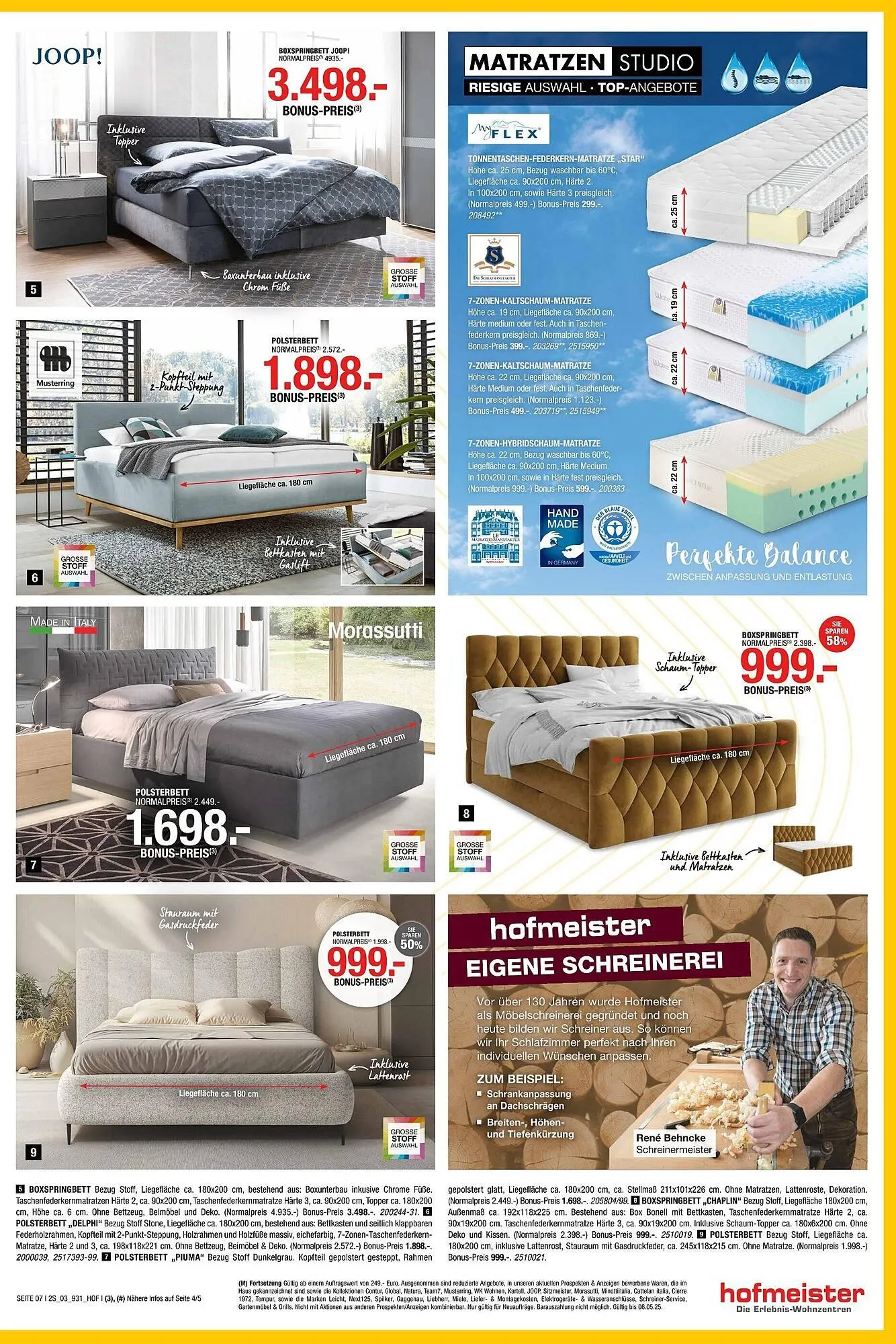 Hofmeister Prospekt von 18. April bis 6. Mai 2025 - Prospekt seite 7