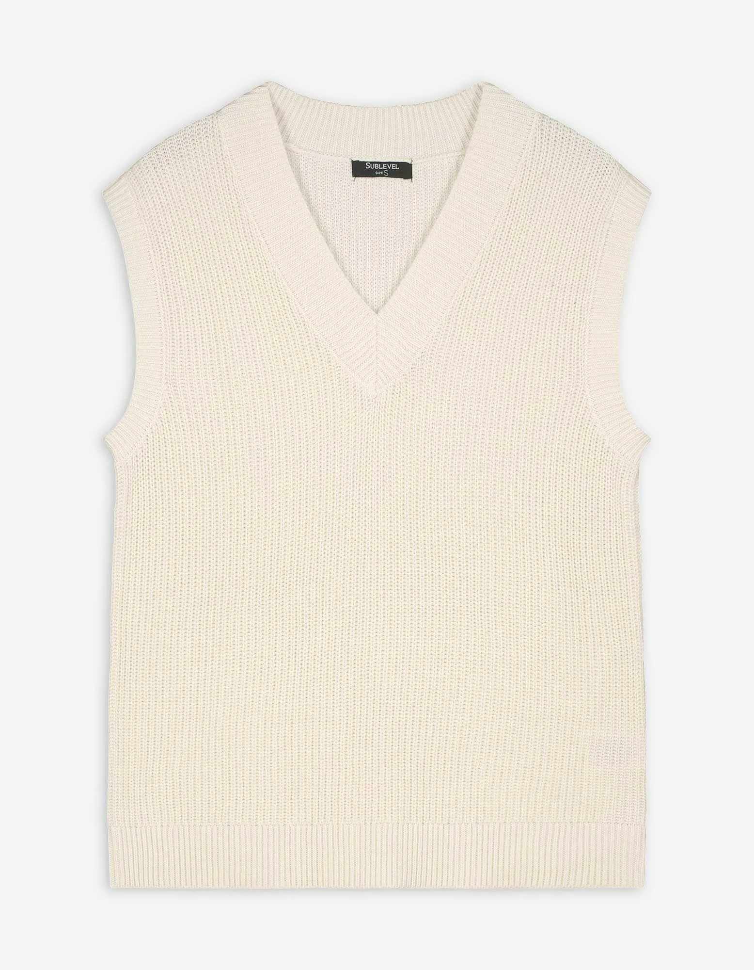 Strickpullover - Oversized Fit - weiß