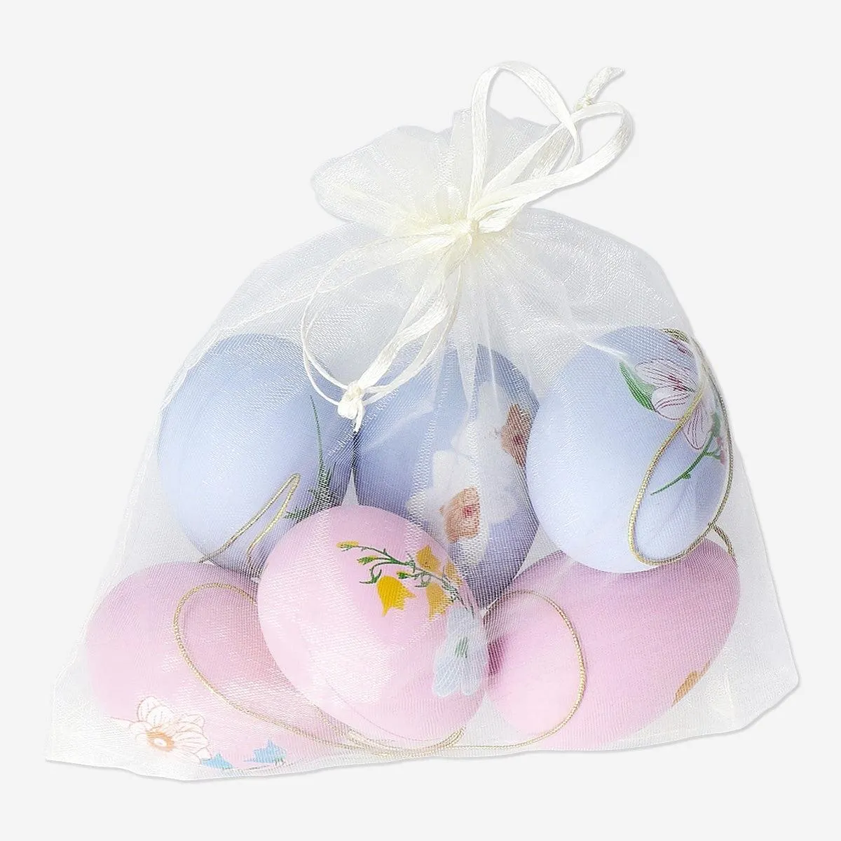 Floral Easter egg ornaments - 6 pcs