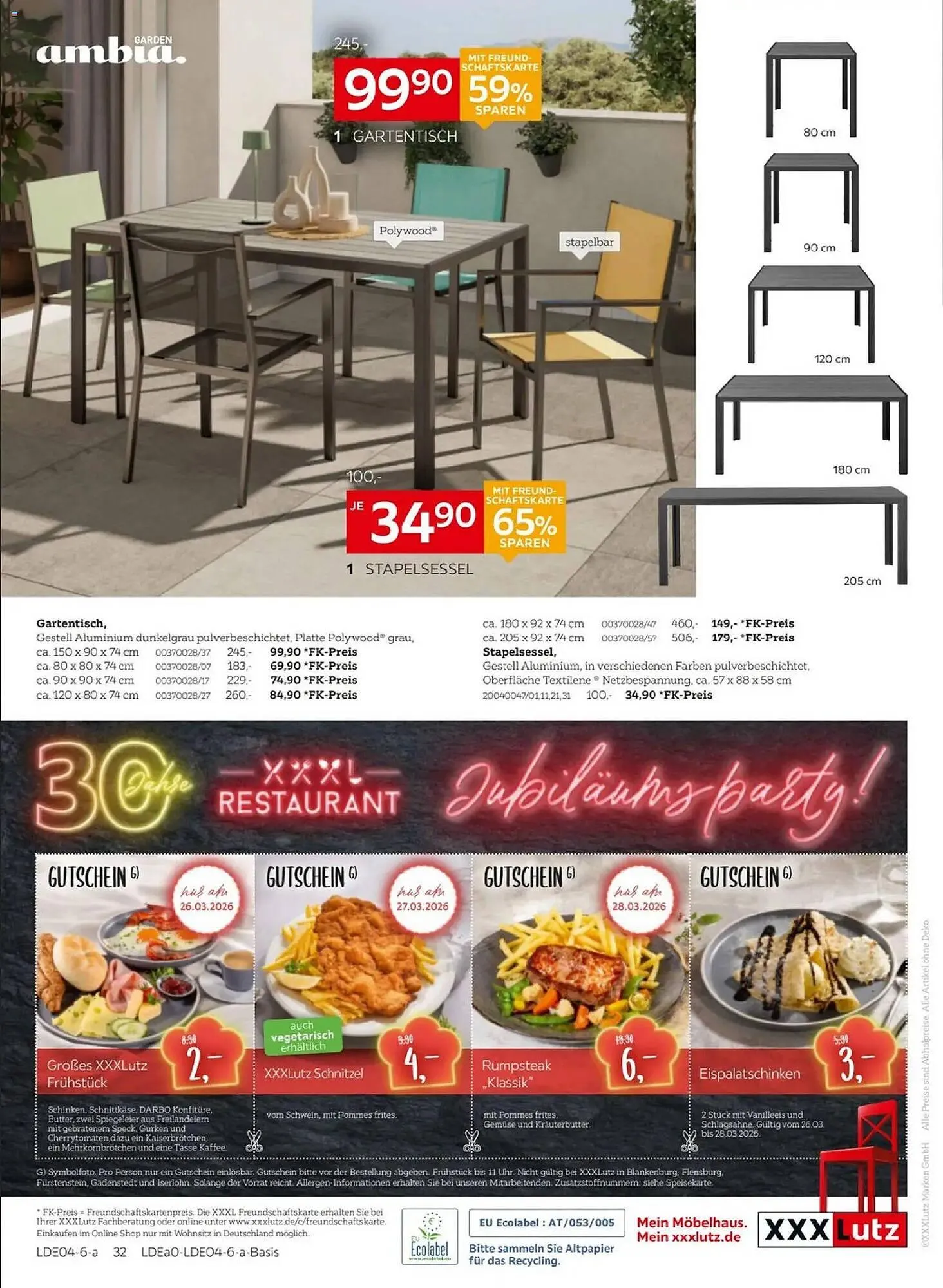 XXXLutz Prospekt von 22. März bis 4. Mai 2026 - Prospekt seite 46