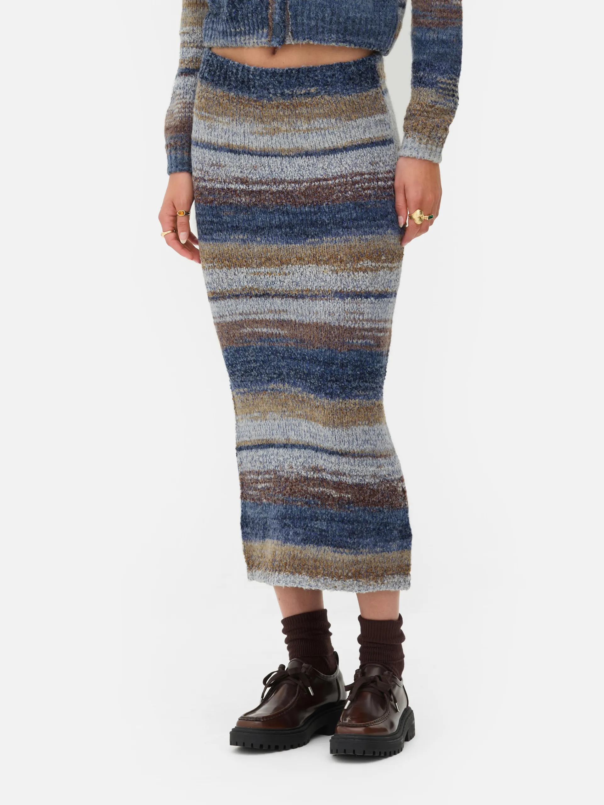 Rita Ora Space Dye Midi Skirt