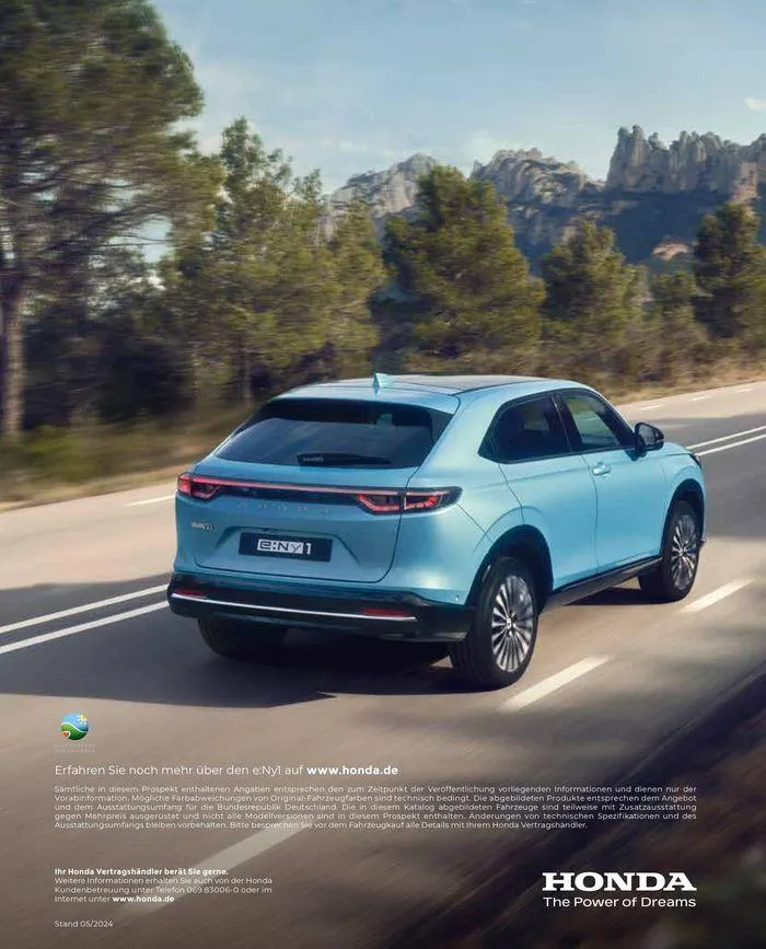 Honda e:Ny1 PREISE, AUSSTATTUNG, TECHNISCHE DATEN von 1. Juni bis 1. Juni 2025 - Prospekt seite 9
