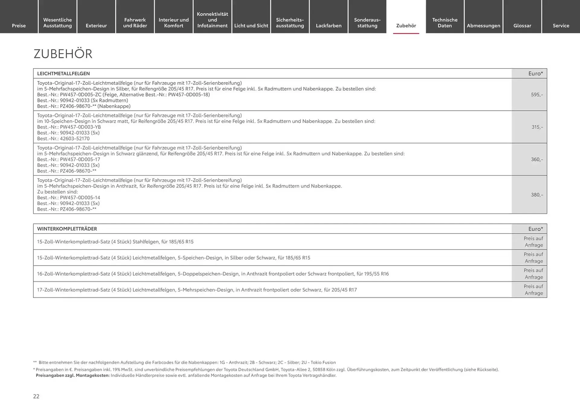 Toyota Prospekt von 6. Dezember bis 6. Dezember 2025 - Prospekt seite 22
