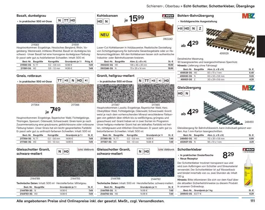 Modellbahn Katalog von 29. Oktober bis 31. Dezember 2025 - Prospekt seite 113