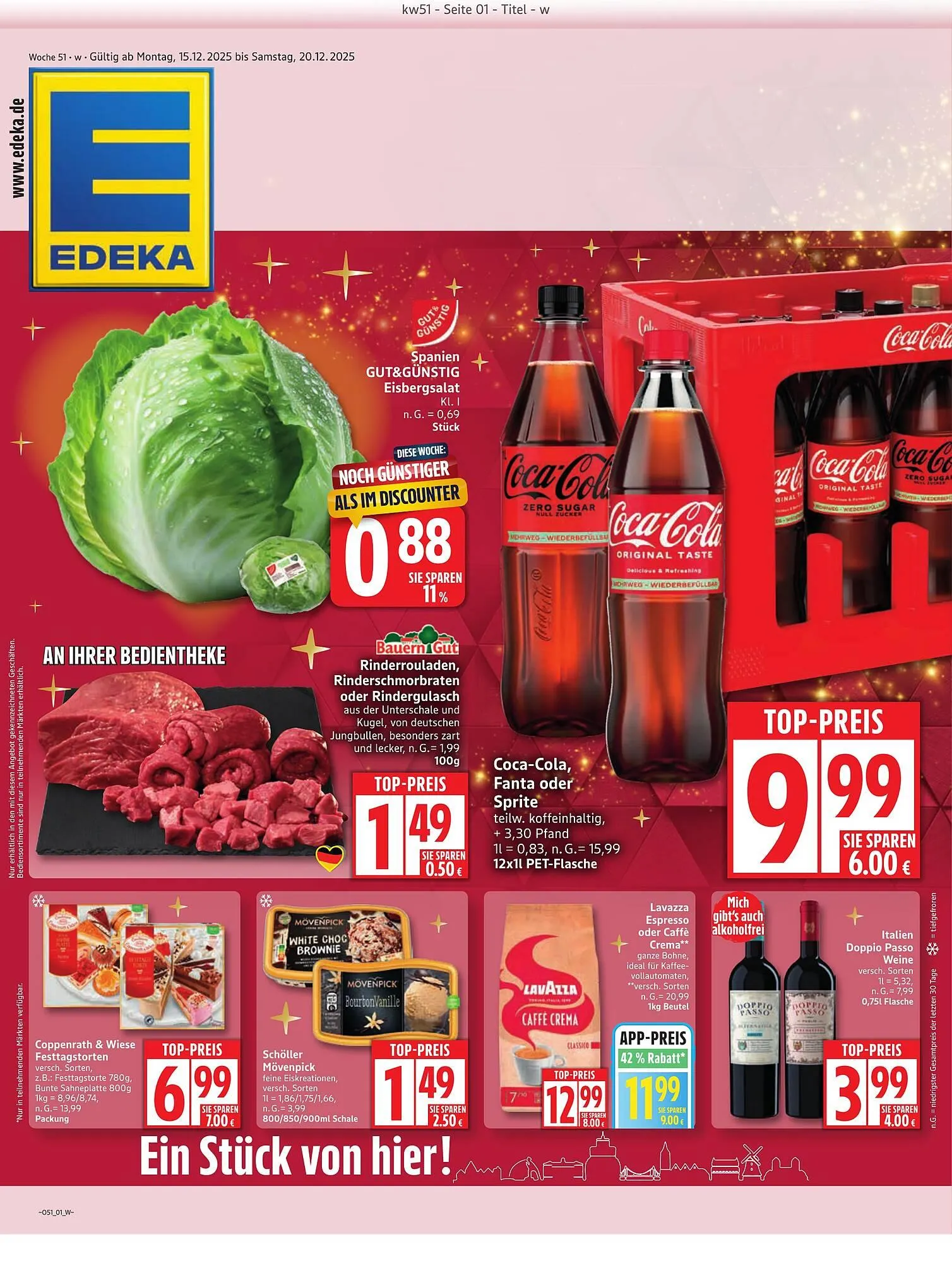 Edeka Prospekt von 15. Dezember bis 20. Dezember 2025 - Prospekt seite 1