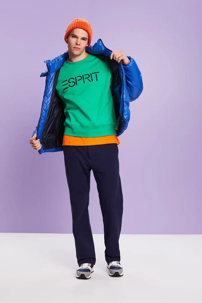 Organic Cotton-Blend Straight Pants