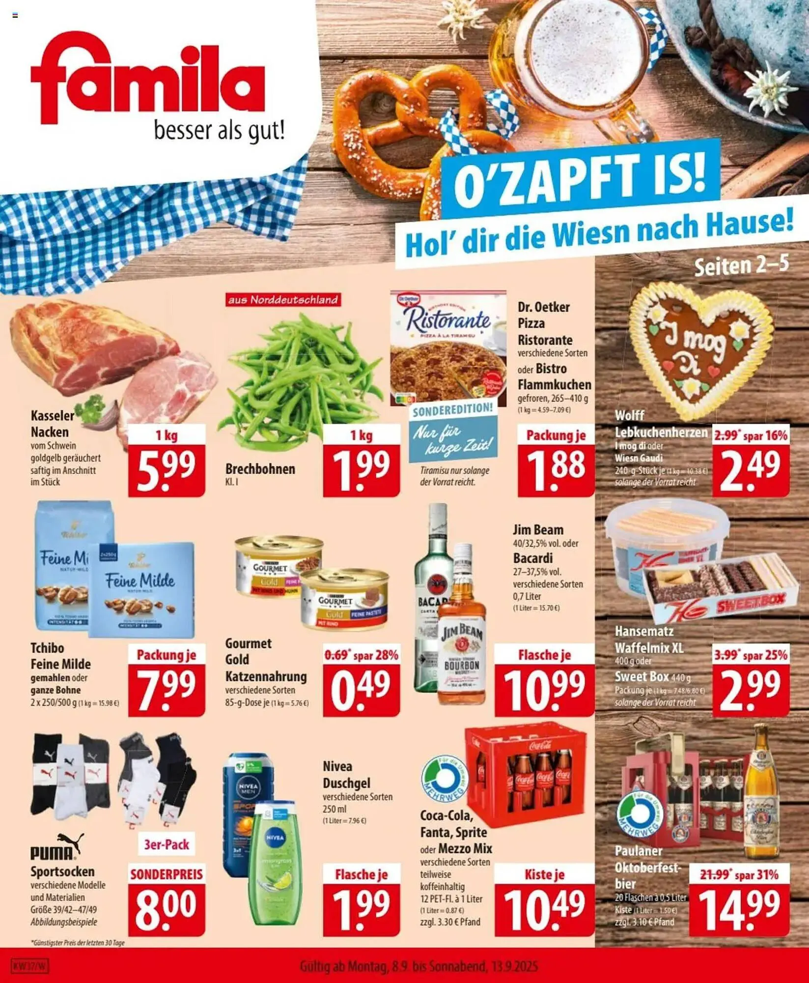 Famila Nord Ost Prospekt von 8. September bis 13. September 2025 - Prospekt seite 1
