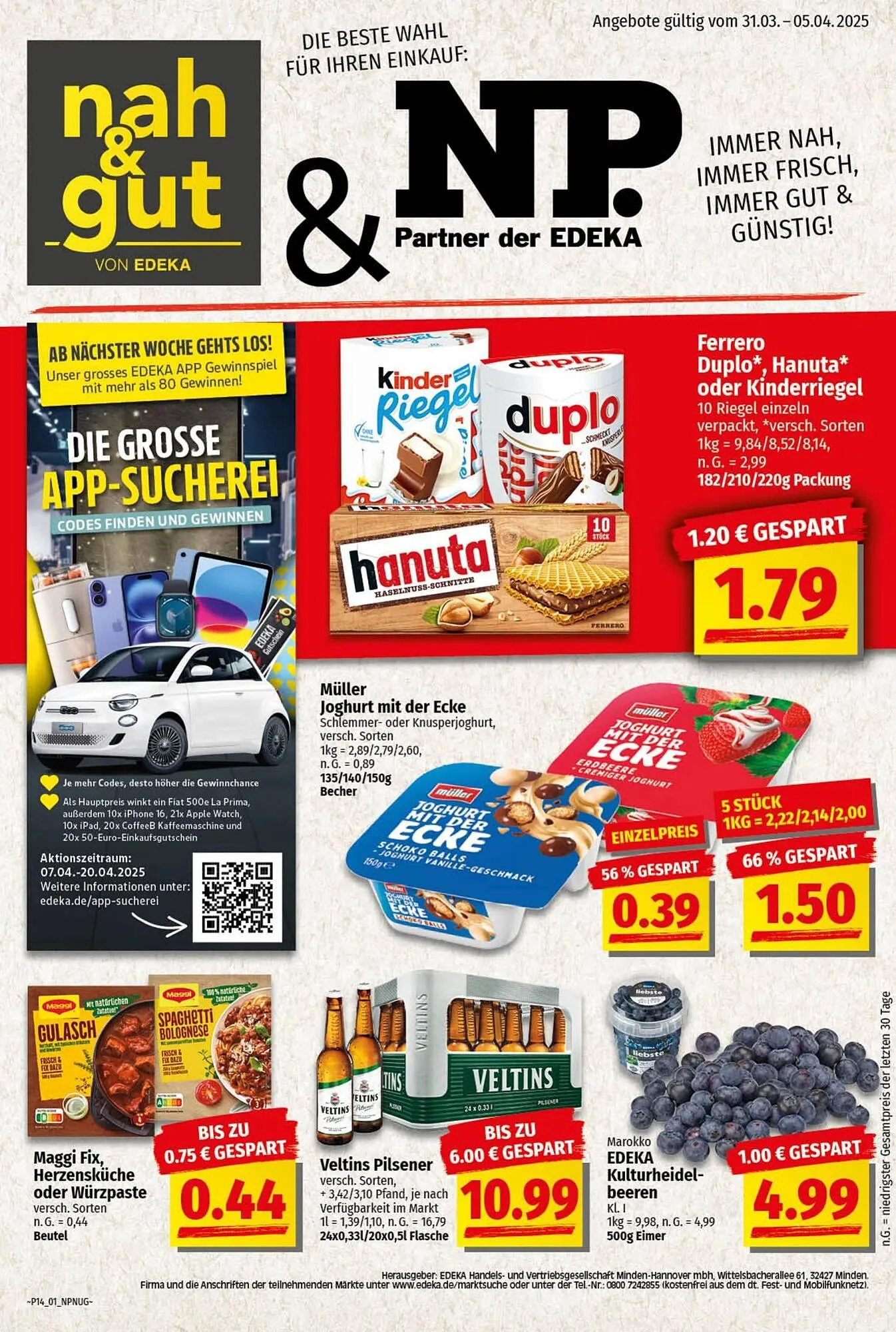 nah & gut Prospekt von 31. März bis 6. April 2025 - Prospekt seite 1