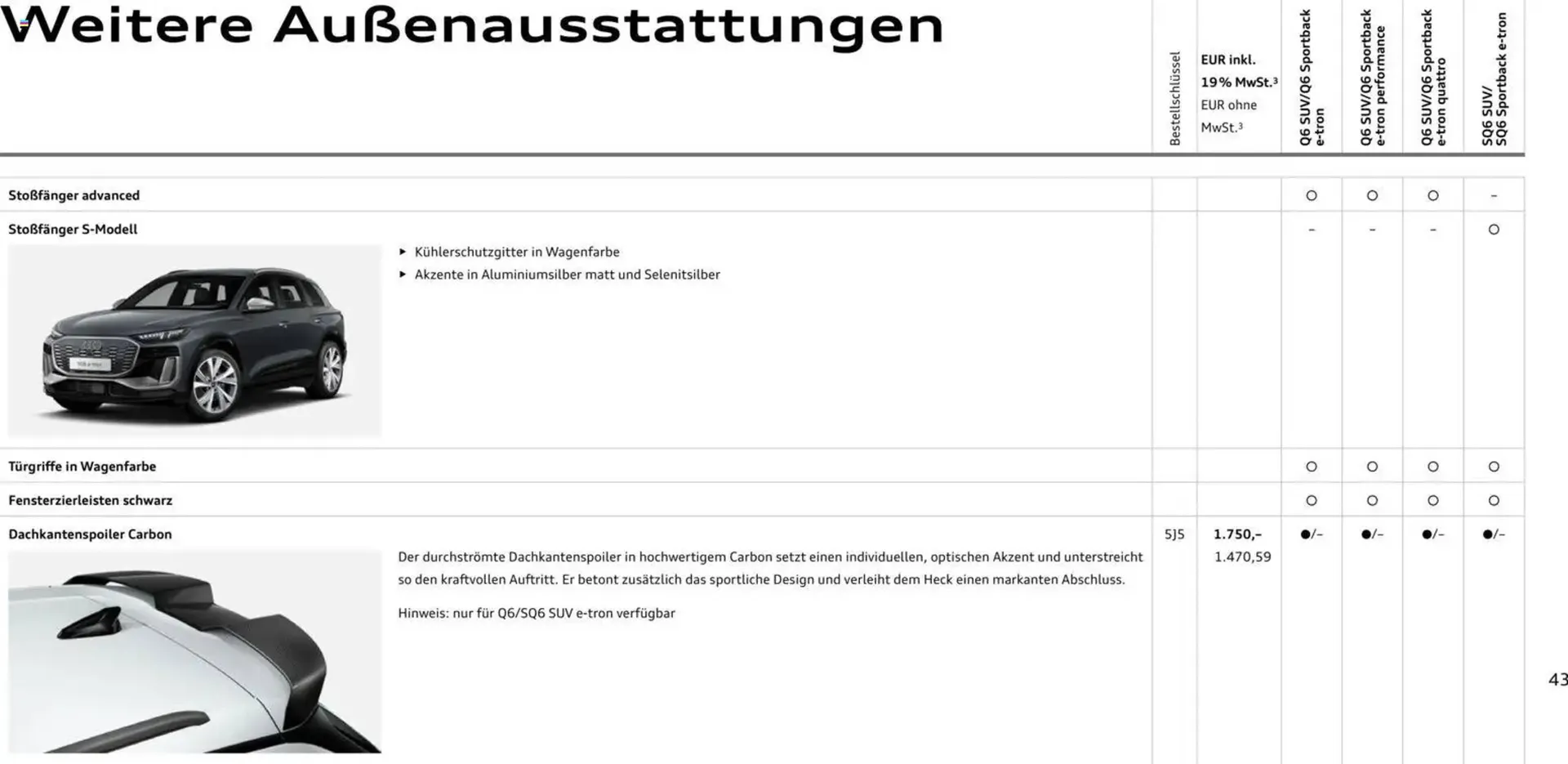 Audi Prospekt von 28. Oktober bis 28. Oktober 2026 - Prospekt seite 43