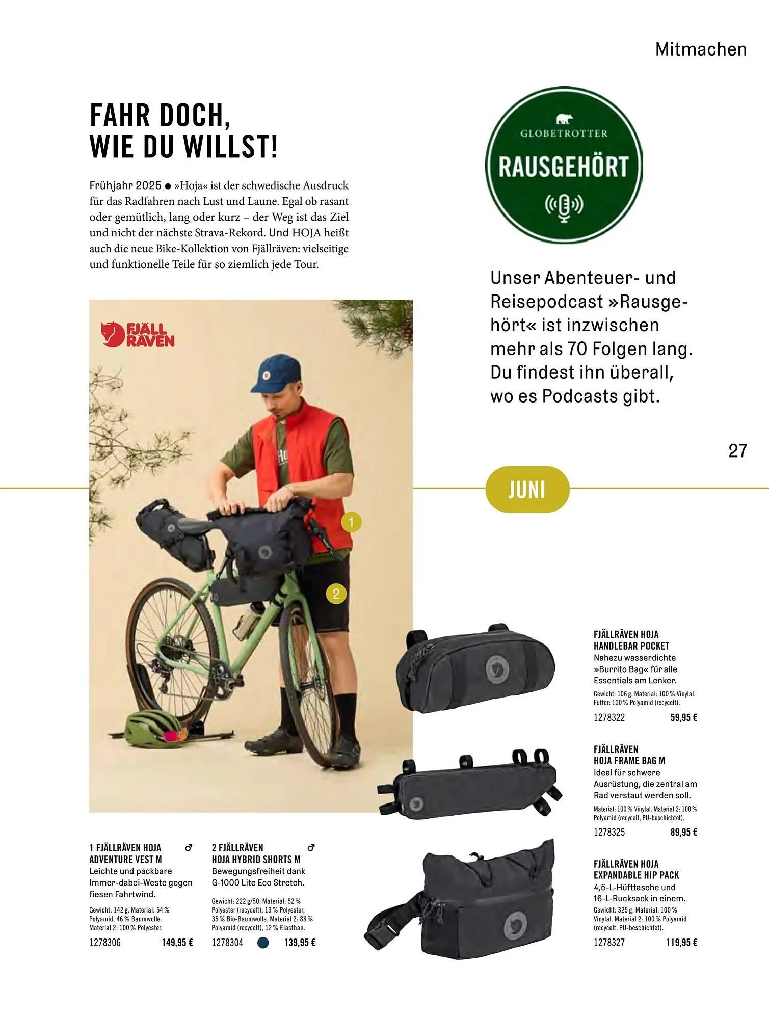 Globetrotter Prospekt von 2. April bis 1. September 2025 - Prospekt seite 27