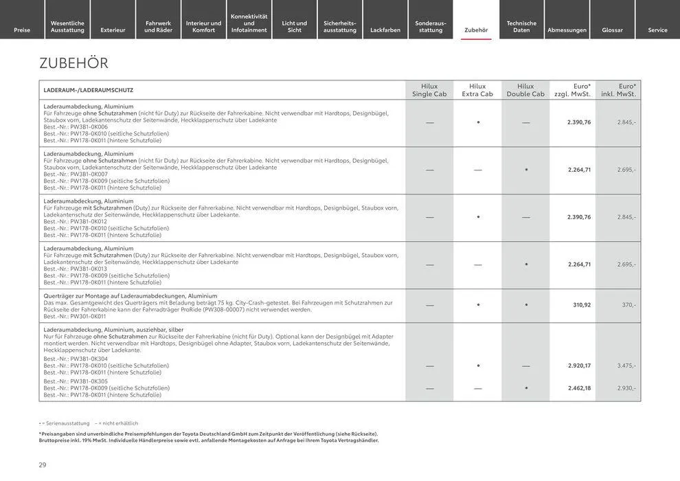 Toyota Hilux von 6. April bis 6. April 2025 - Prospekt seite 29