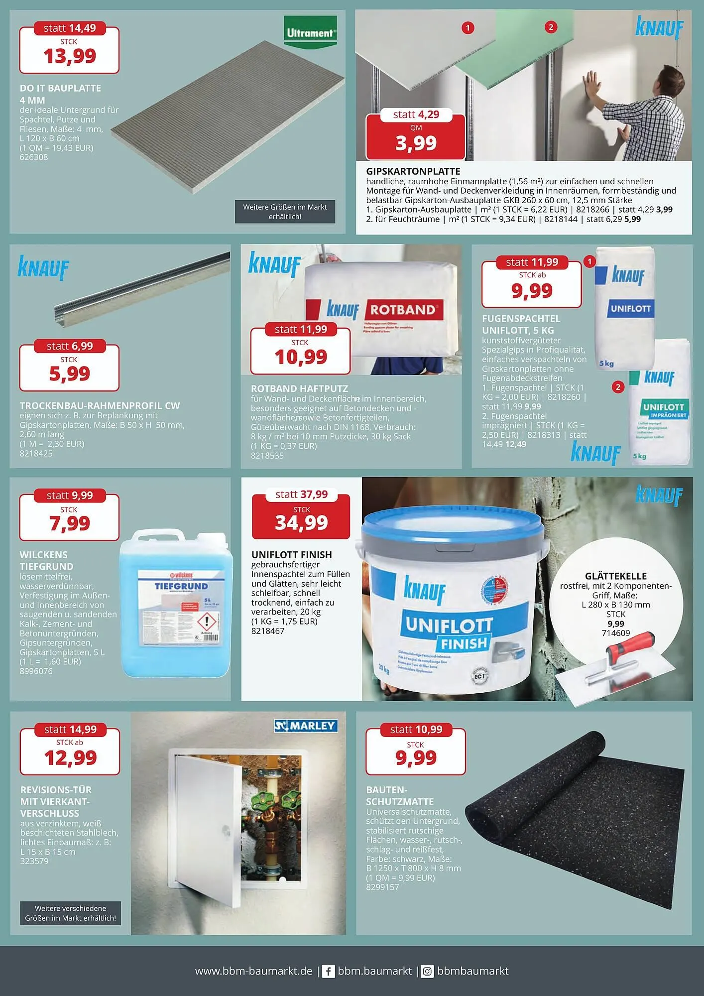 BBM Baumarkt Prospekt von 13. Januar bis 18. Januar 2025 - Prospekt seite 8