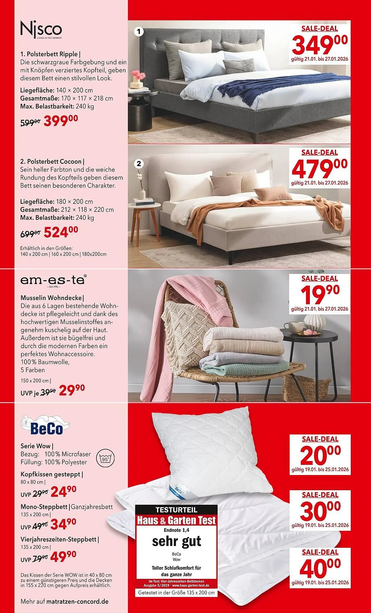 Matratzen Concord Prospekt von 27. Dezember bis 27. Januar 2026 - Prospekt seite 7