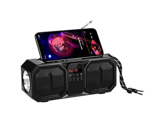 DENVER BTG-158 mit Solarpanel & FM Radio, Bluetooth Lautsprecher