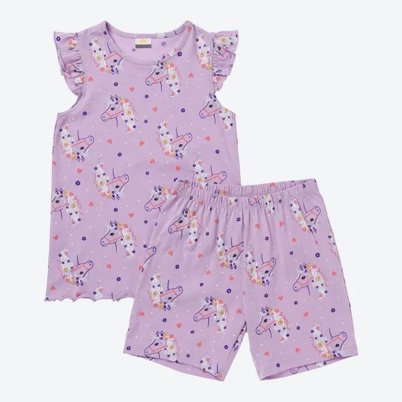 Kinder-Mädchen-Shorty mit All-Over-Print
