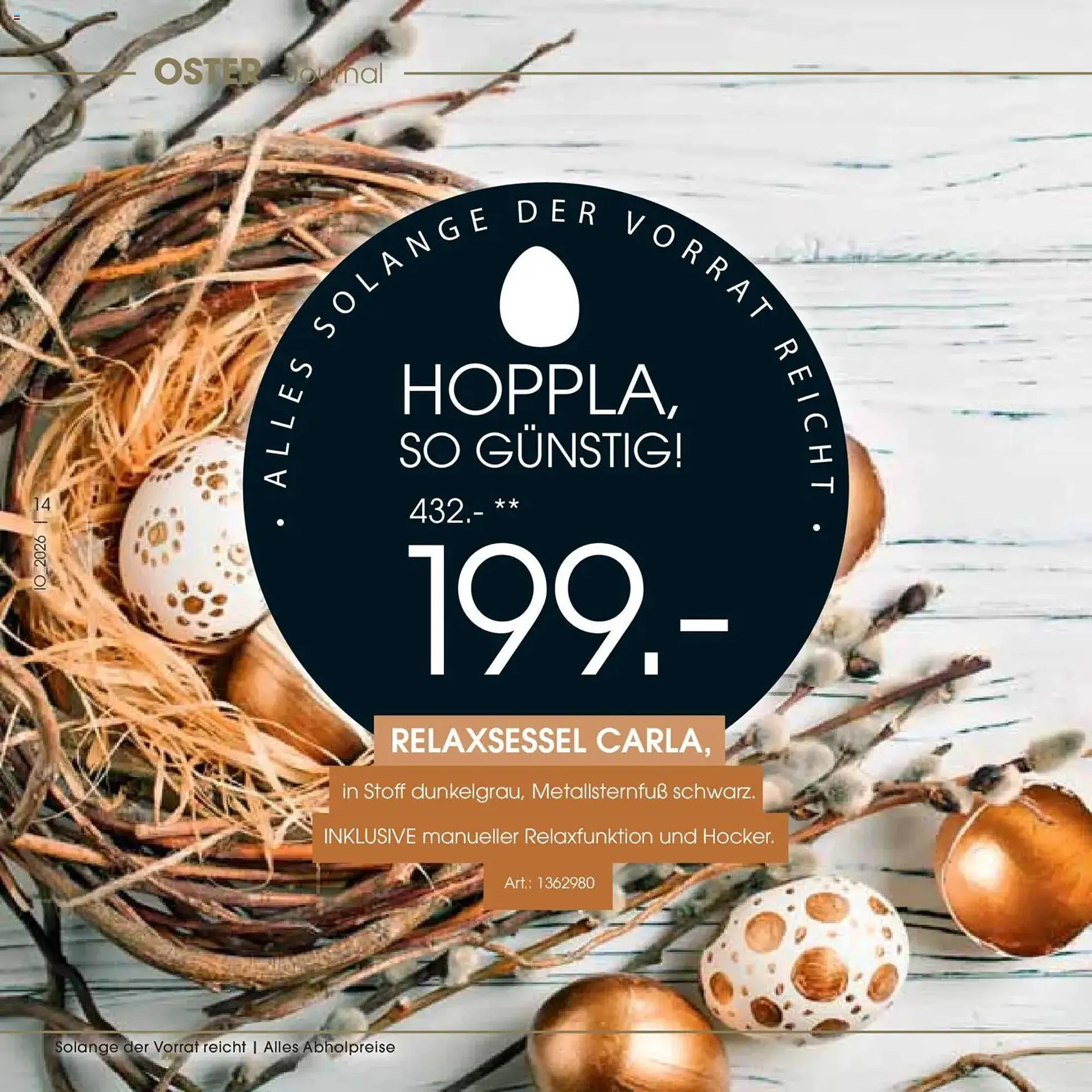 Zurbrüggen Prospekt von 23. März bis 11. April 2026 - Prospekt seite 14