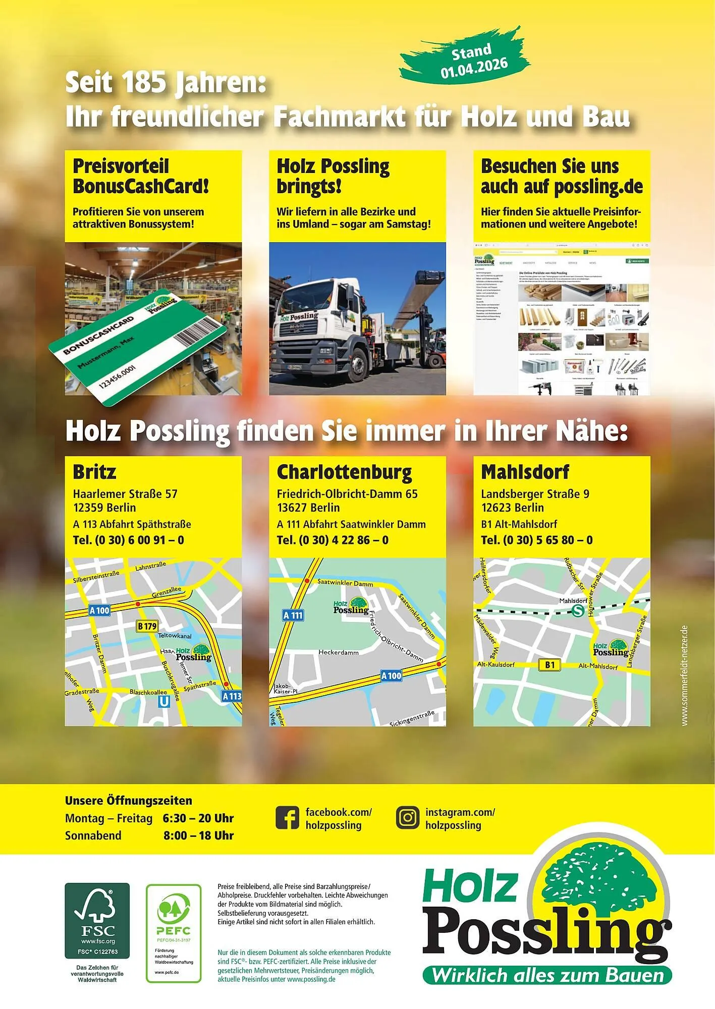 Holz Possling Prospekt von 1. April bis 31. Juli 2026 - Prospekt seite 188