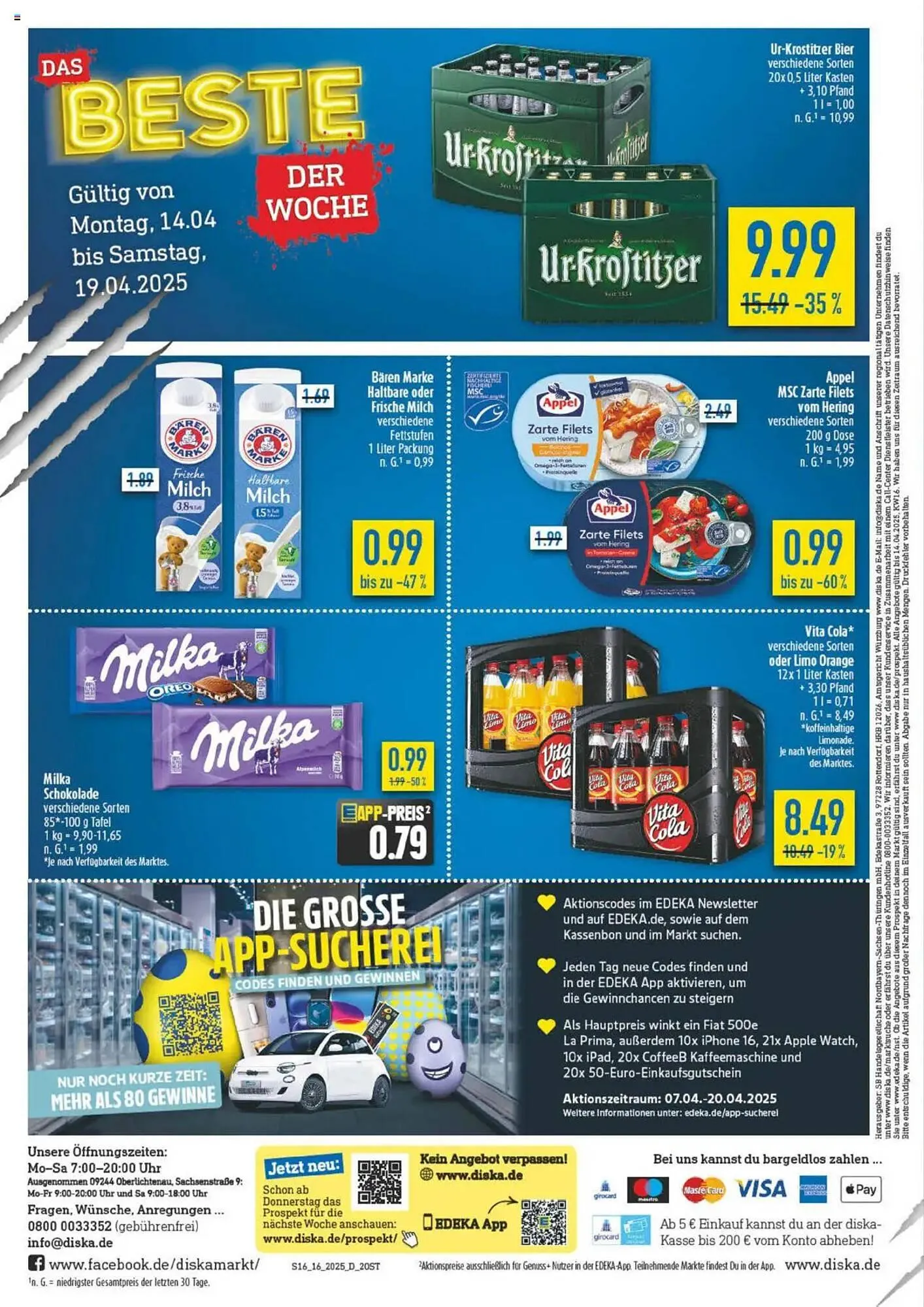 diska Prospekt von 14. April bis 19. April 2025 - Prospekt seite 16