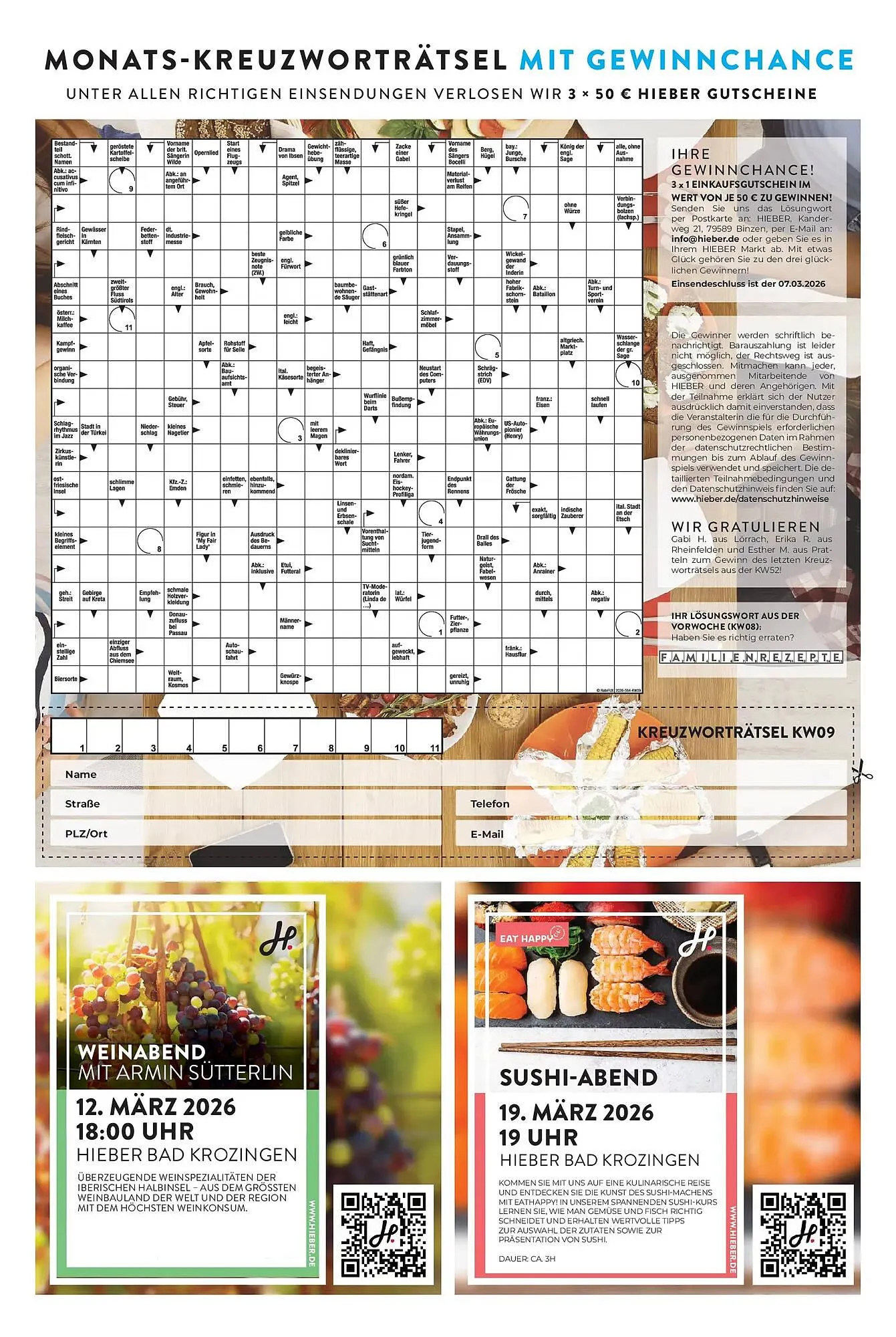 Hieber's Frische Center Prospekt von 22. Februar bis 28. Februar 2026 - Prospekt seite 15