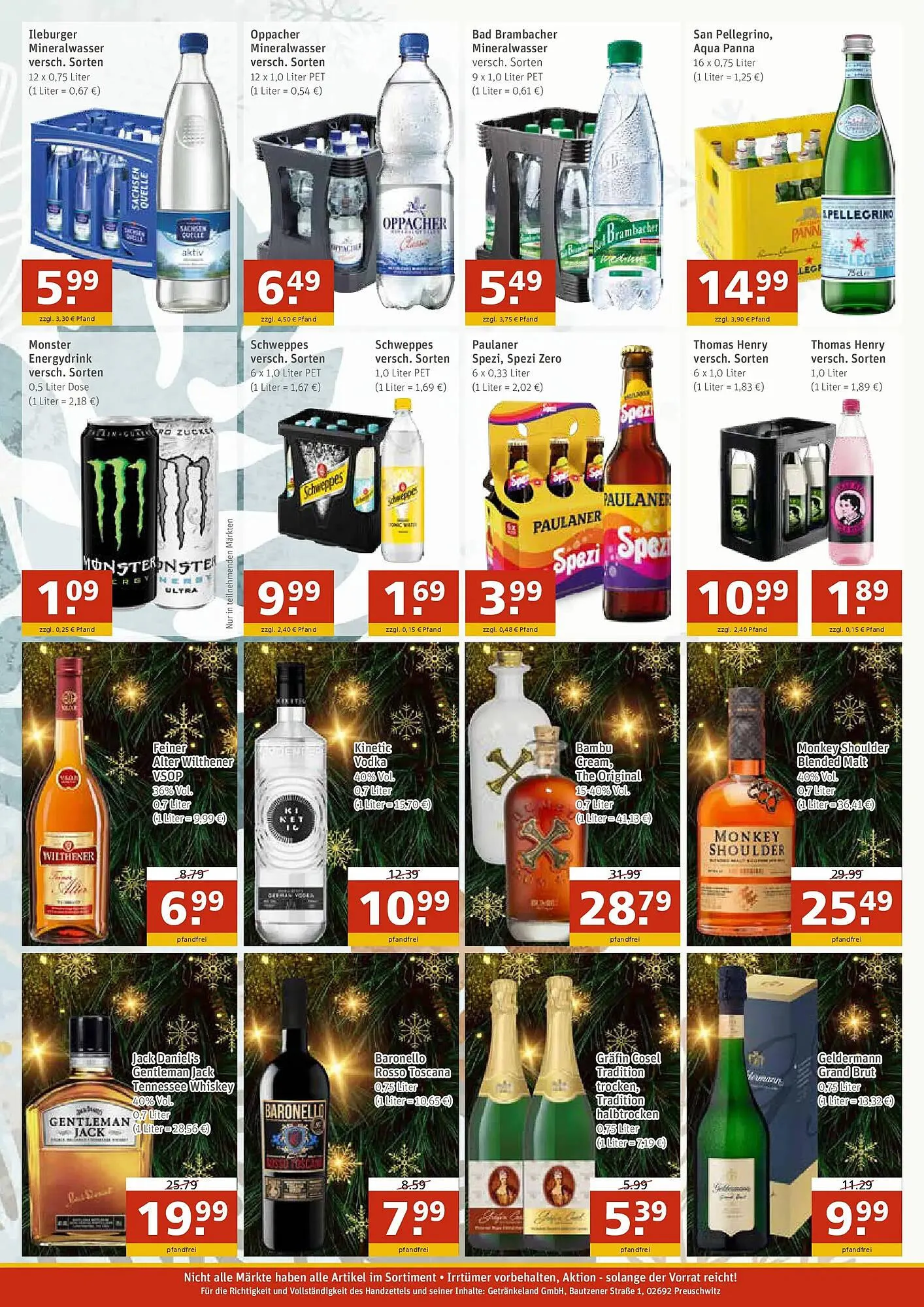 Getränkeland Prospekt von 14. Dezember bis 27. Dezember 2025 - Prospekt seite 4