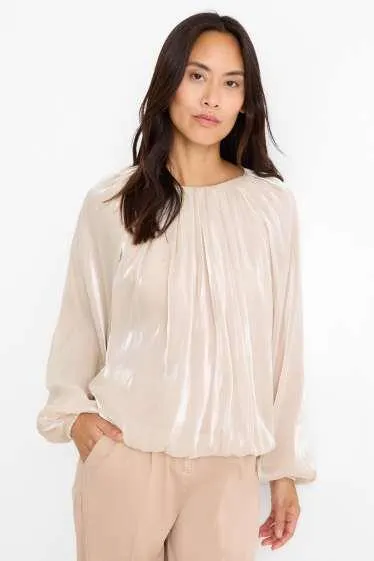 Blouse with rhinestones - shiny