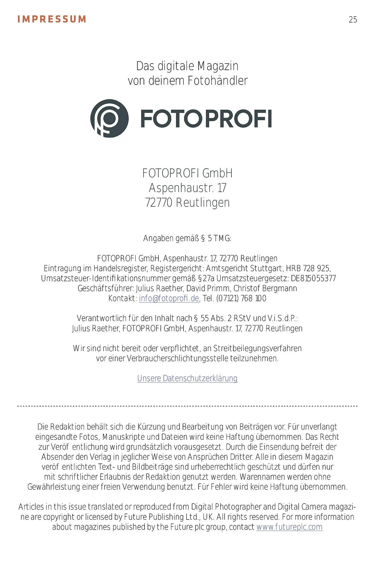 Fotoprofi Prospekt von 28. Juni bis 11. Juli 2025 - Prospekt seite 25
