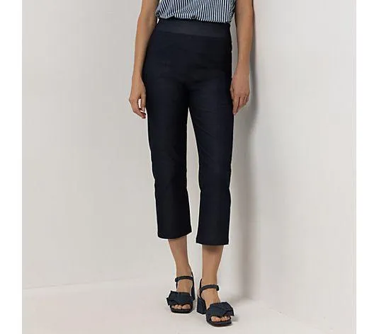 KIM & CO. Hose, 7/8-Länge Denim Jersey Rundhumdehnbund schmaler Beinverlauf