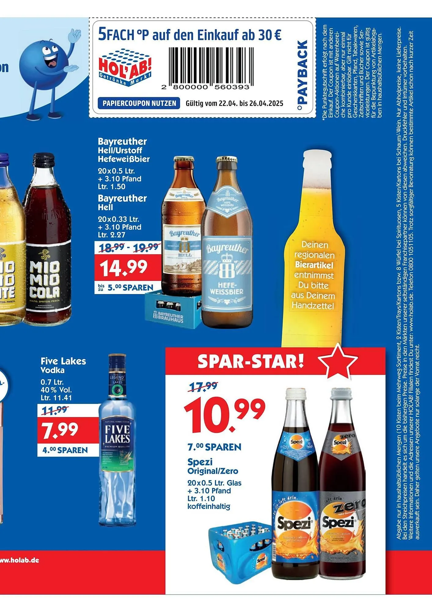 Hol'ab Getränkemarkt Prospekt von 22. April bis 27. April 2025 - Prospekt seite 3