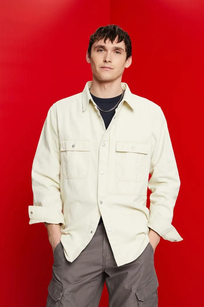 Sobrecamisa de sarga, 100% algodón