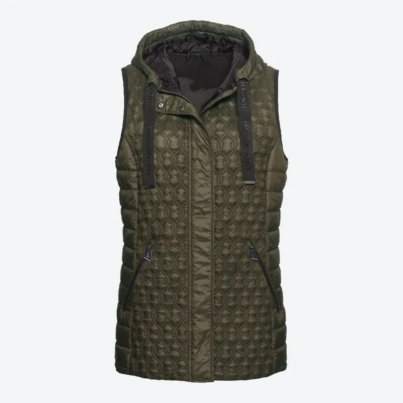 Damen-Steppweste mit Kapuze