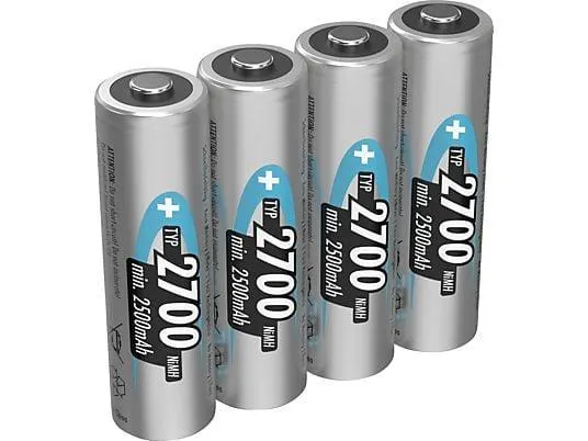 ANSMANN NiMH Typ 2700 Akku AA Mignon Akku, Ni-MH, 1.2 Volt, 2700 mAh 4 Stück