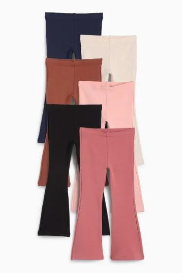 Multipack of 6 - flared thermal leggings