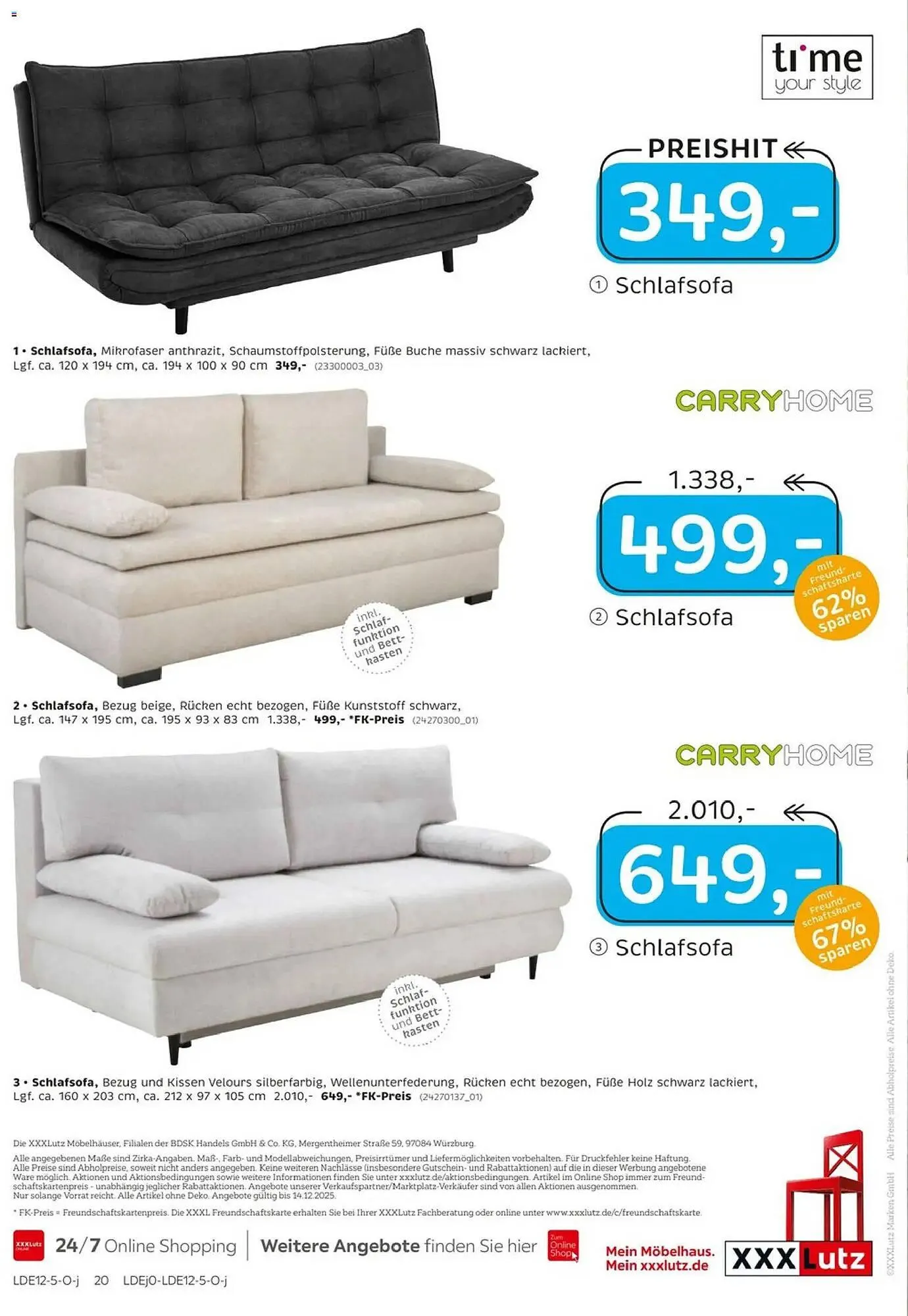 XXXLutz Prospekt von 30. November bis 14. Dezember 2025 - Prospekt seite 20