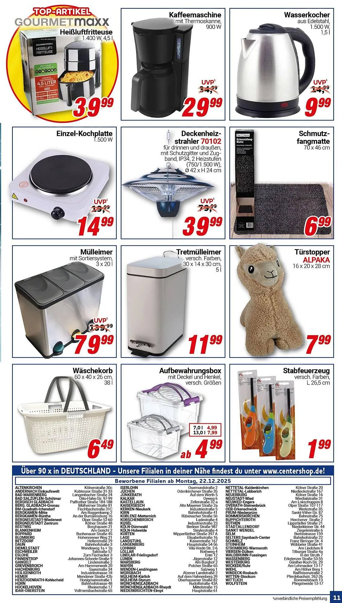 CENTERSHOP Prospekt von 22. Dezember bis 28. Dezember 2025 - Prospekt seite 11
