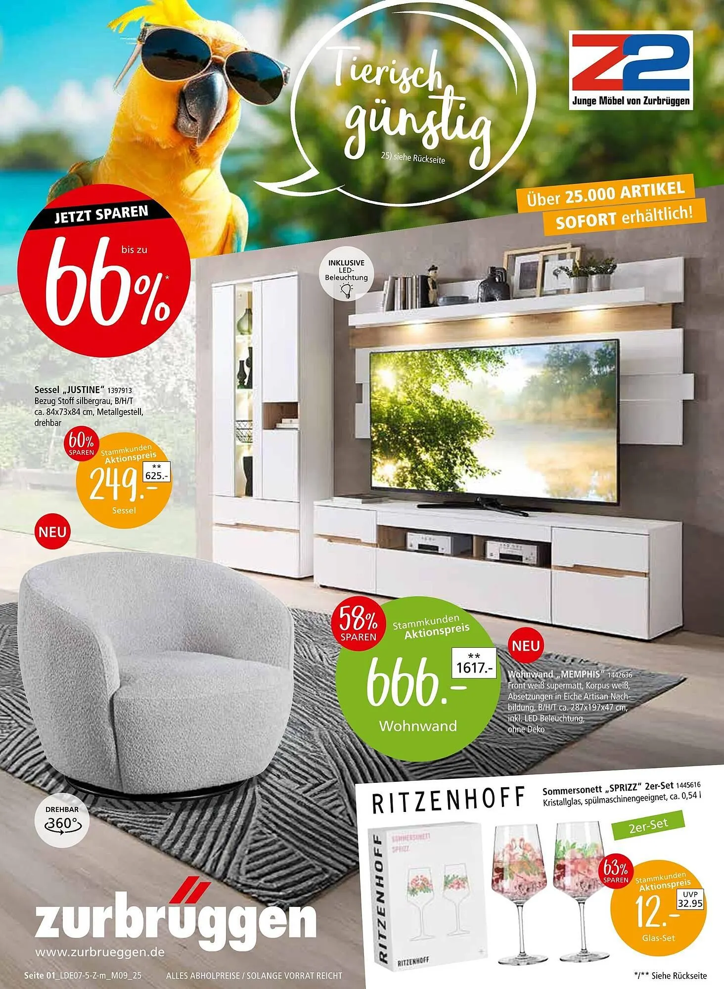 Zurbrüggen Prospekt von 12. Juli bis 9. August 2025 - Prospekt seite 1